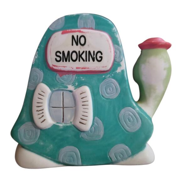 VTG Please Dont Smoke In My Home Turtle Decor No Smoking Sign Flambro Lynn 1988 - Picture 2 of 3